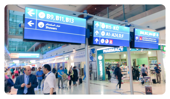 Connection flight to USA at Dubai